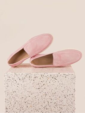 A. Soliani Lisa Sneaker Loafer in Salmon Suede, Size 41 (US 10)